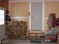 Storing some wood in the garage