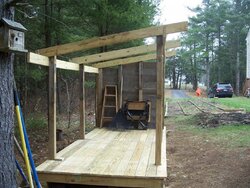 Turning a fence into a woodshed - my "green" woodsheld build