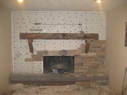 how did you hang your fireplace mantel