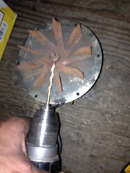 Any easier way to change a combustion blower's rusty old impeller blades?