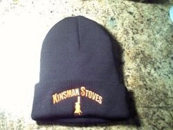 They are here!  The Kinsman Stoves Knit hat.