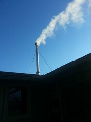 Smoke coming from chimney of BK Ashford