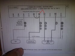 Harman p43 thermostat wiring with AUX oil heat