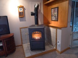 Replace wood stove with pellet stove