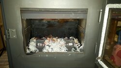 Ideal Steel Hybrid 210 firebox after a burn cycle