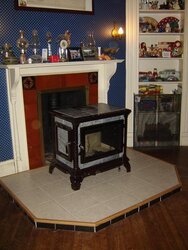 Is the hearth from a gas fireplace enough for a stove?