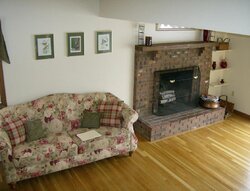 Mantle replacement wood with bluestone