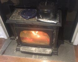 Cooking on wood stove