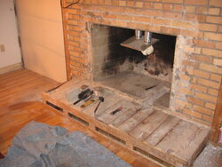 Resurfacing a raised hearth without a subfloor