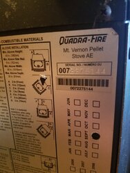 Quadrafire Mount Vernon AE ignitor issues