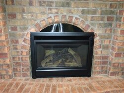 Help!! Rectangle insert in arch fireplace