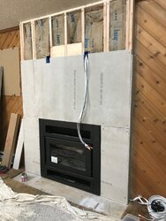 Installed: Kozy Z42 Fireplace  (lots of install pics)