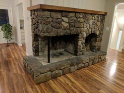 Best solution for a open sided fireplace