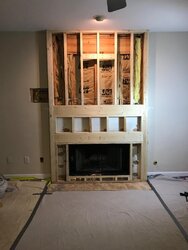 Wood burning fireplace reface frame question