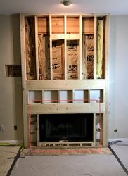 Wood burning fireplace reface frame question
