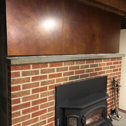 Steel fireplace surround