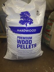 Corn blended wood pellets at tractor supply