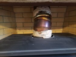 Stove cement and discolored liner
