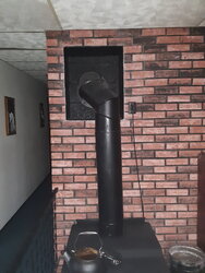 Stove offset from Flue