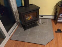 Type 2 stove and type 1 hearth pad