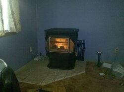 Stove finally installed in the house.