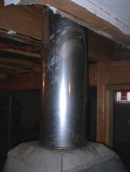 Help removing old fireplace and connecting wood stove to 8" triple-wall chimney