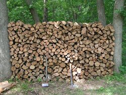 How High for a Row of Firewood -- Rule of Thumb?