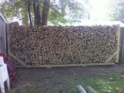 How High for a Row of Firewood -- Rule of Thumb?