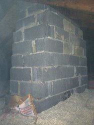 Sealing and insulating chimney in attic