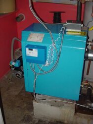 About how much electictric power does it take to run an oil boiler?