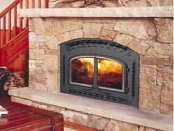 Freestanding Stove in Fireplace