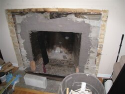 Re facing fireplace