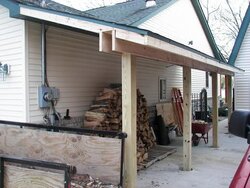 new wood shed, no more tarps