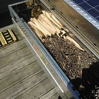 Truck box used for kindling