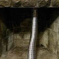 4" Chimney liner in fire place