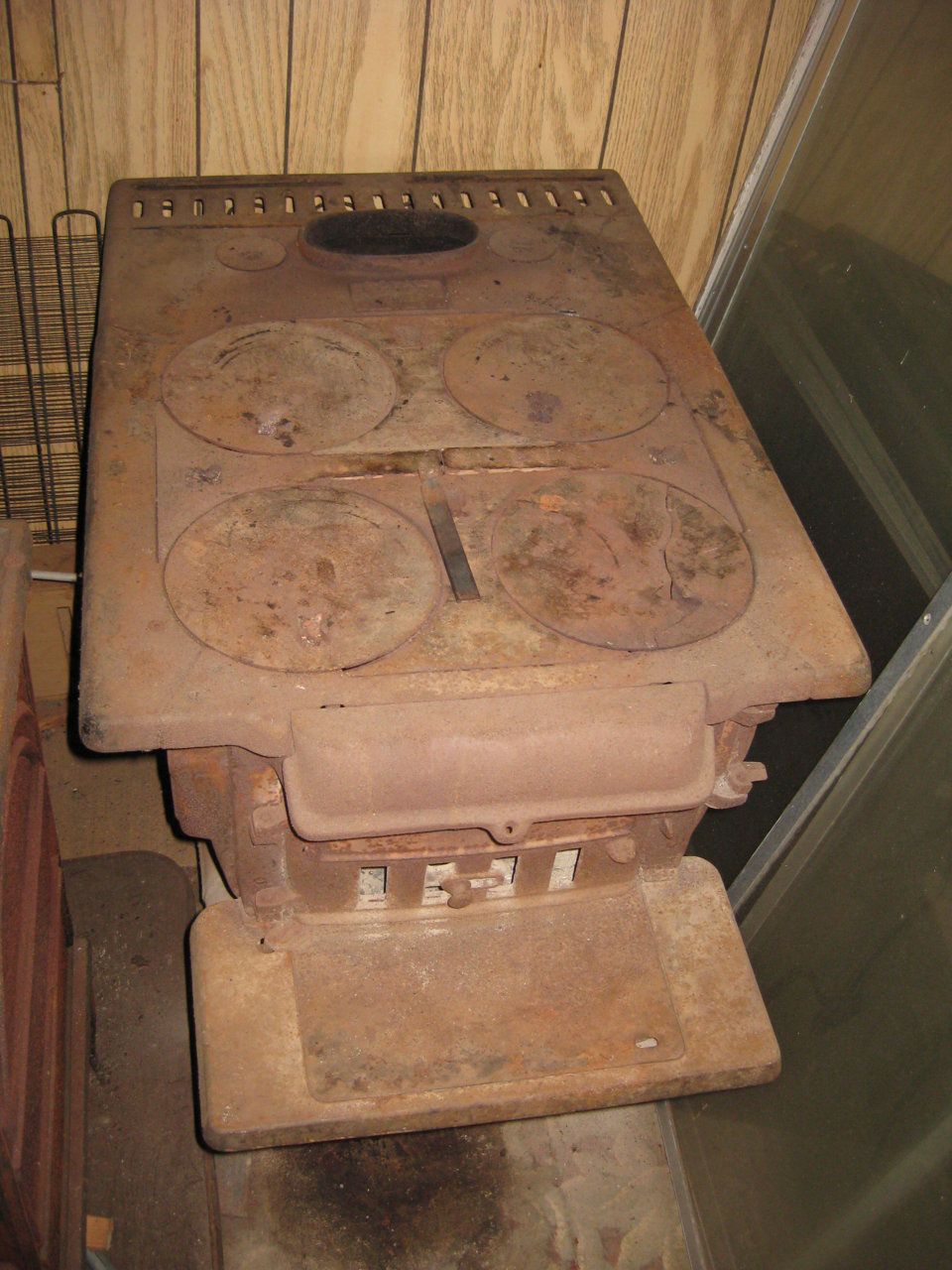 Before: New Old Cook Stove; Coal.