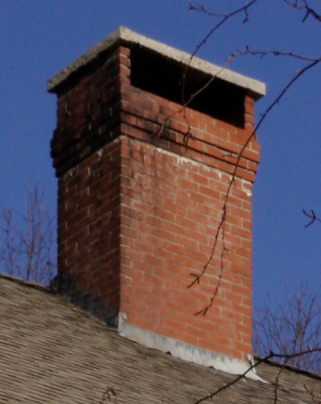 Chimney with concrete cap