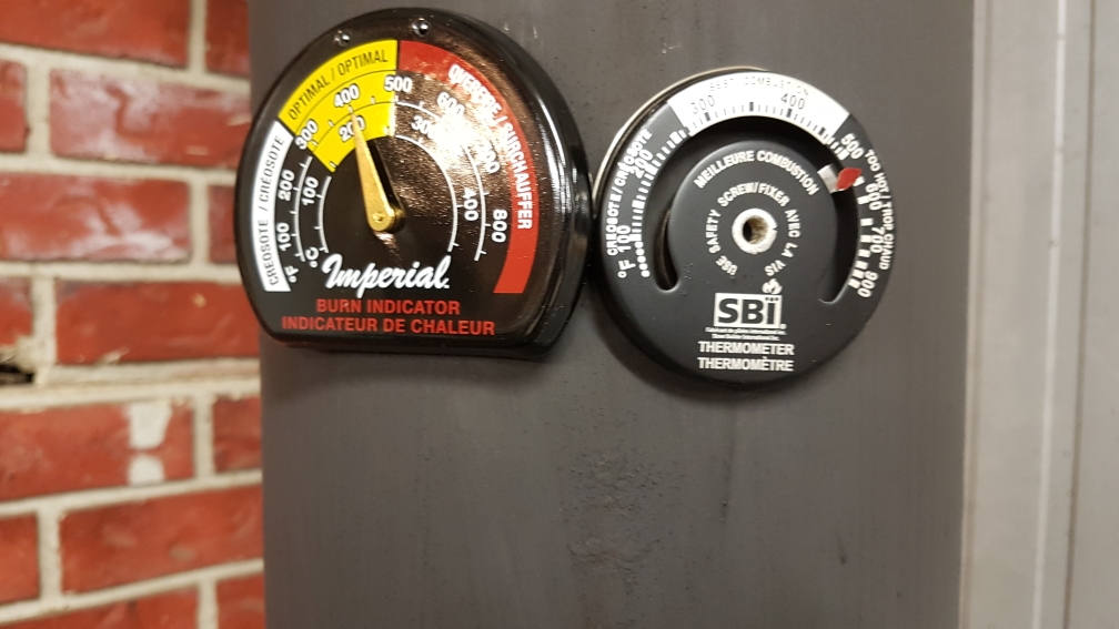Stove pipe thermometer comparison