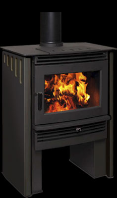 Pacific Energy Neo 1.6 Wood Stove with Metallic Black Panels