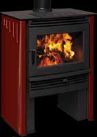 Pacific Energy Neo 1.6 Wood Stove in Red