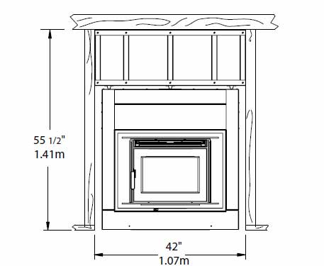 Pacific Energy FP16 Header Dimensions Diagram