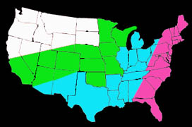 Shipping Zone Map