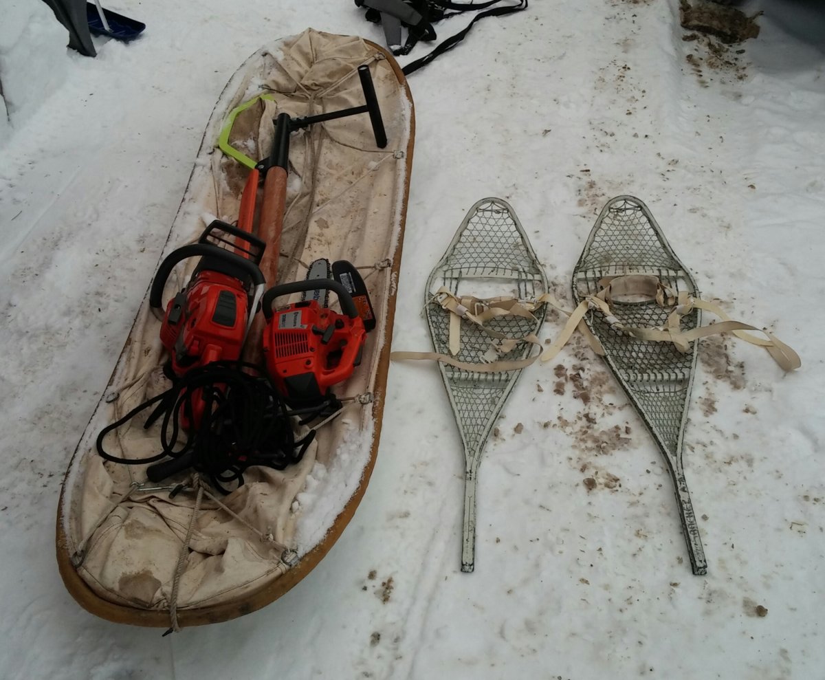 Already Using Snowshoes To Haul Firewood