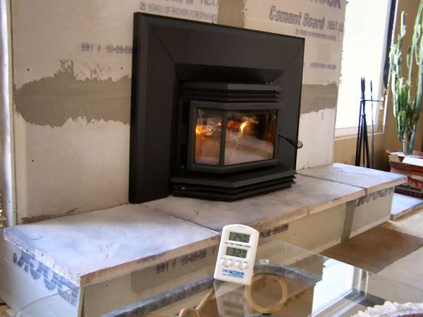 ”Osburn 1800i BayWood Fireplace Story” install in progress