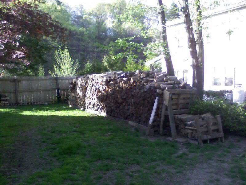 Storing wood on small property