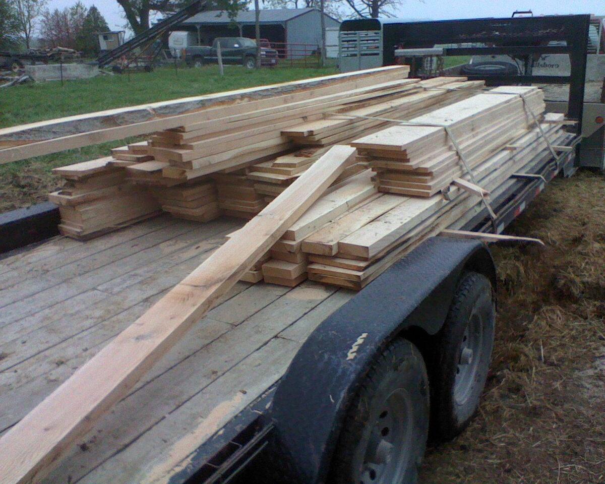 Built a hayloft from native lumber