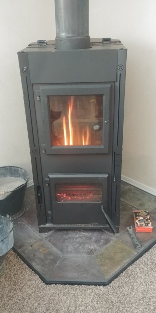 Wood stove to pellet stove