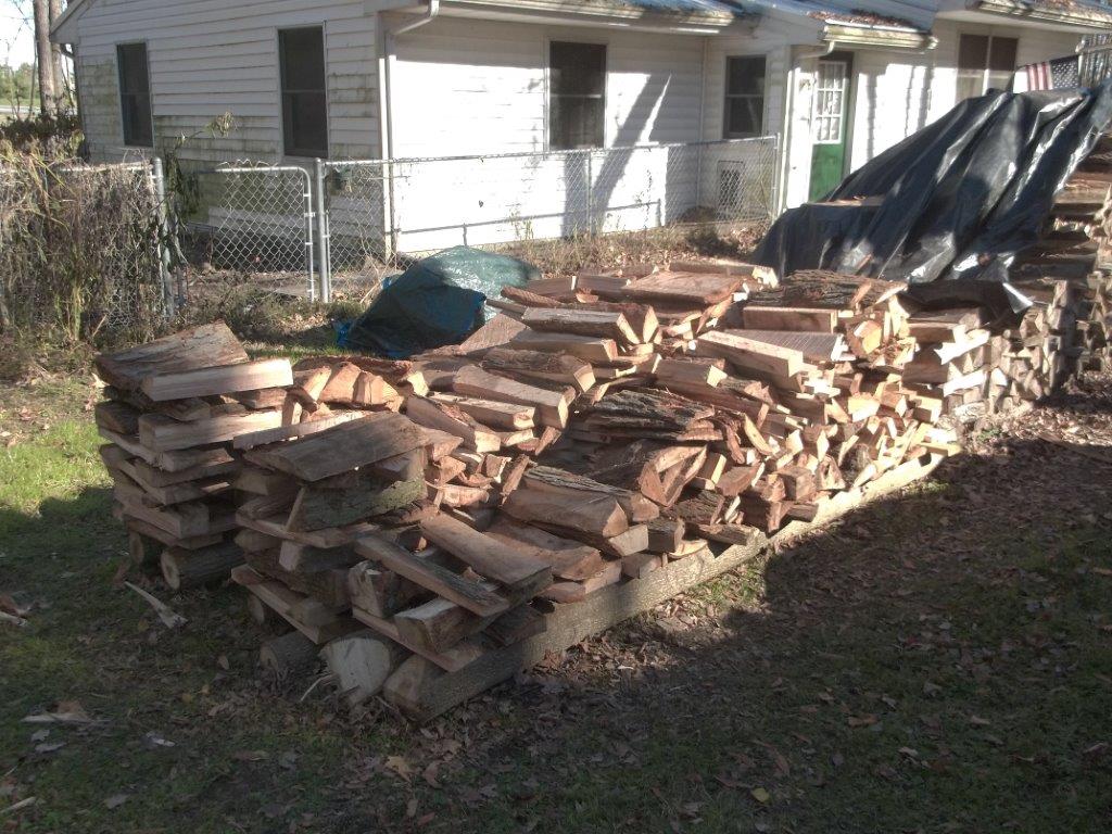 First slab wood load.