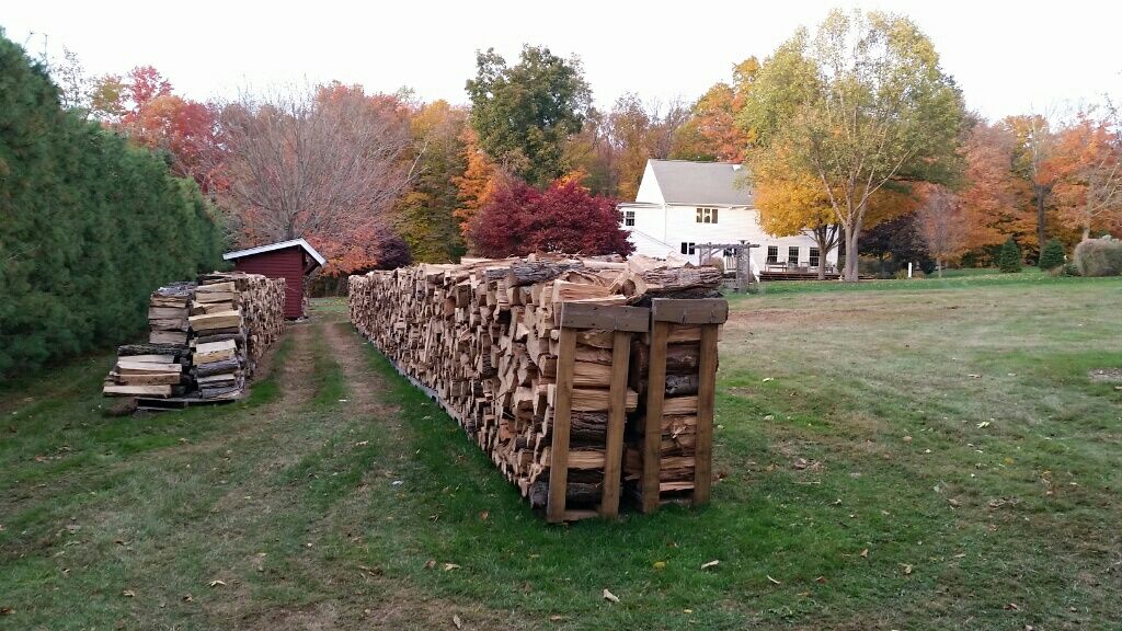 Wood Stacking in CT.....About 8 New Cords