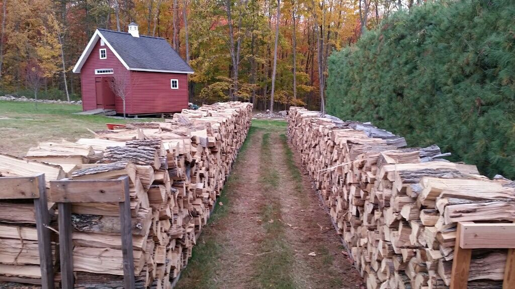 Wood Stacking in CT.....About 8 New Cords